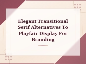 Elegant Transitional Serif Alternatives to Playfair Display